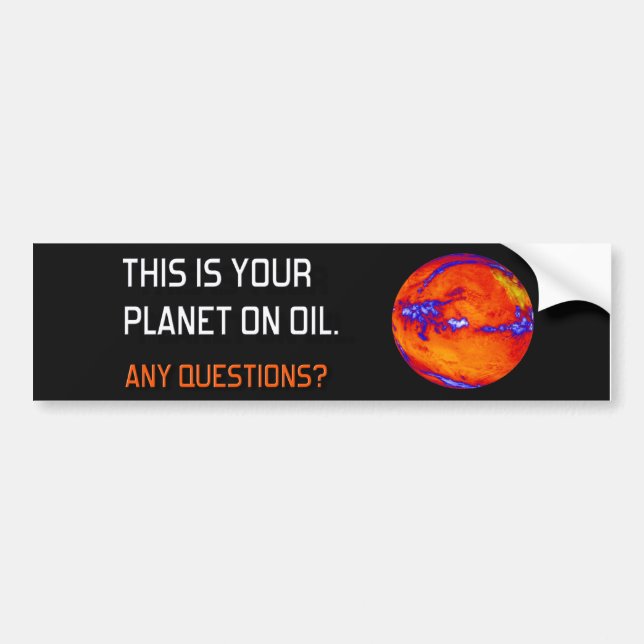 Adesivo Para Carro Seu planeta no óleo (Frente)