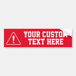 Adesivo Para Carro Seu Texto Personalizado Aqui - Atenção VERMELHA