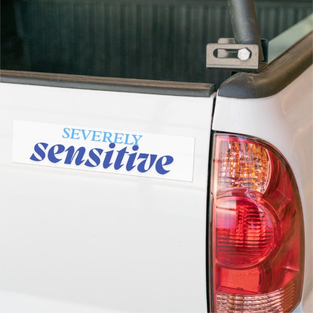 Adesivo Para Carro Severely Sensitive | Funny Anxiety Antisocial Blue (No caminhão)
