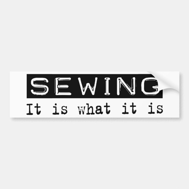 Adesivo Para Carro Sewing o é (Frente)