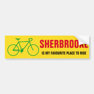 ADESIVO PARA CARRO "SHERBROOKE É O MEU LUGAR FAVORITO PARA CAMINHAR"