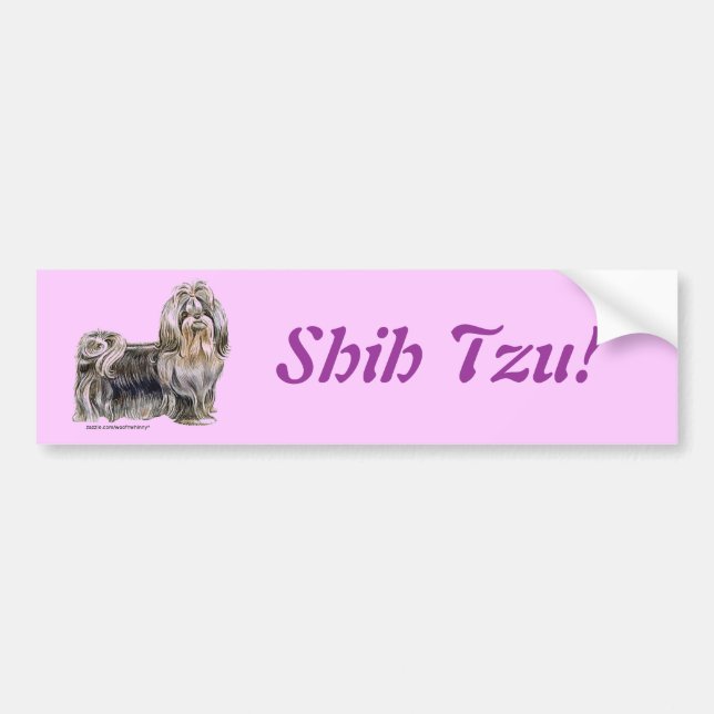 Adesivo Para Carro Shih Tzu (Frente)