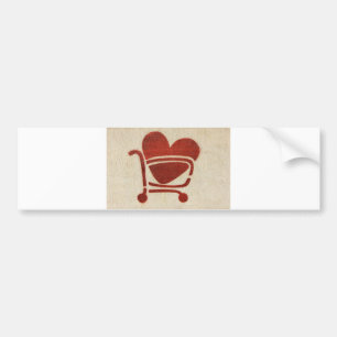 Adesivo Para Carro Shopping Cart Heart