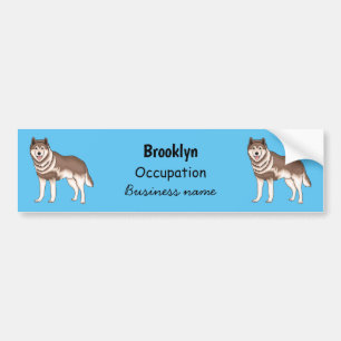 Adesivo Para Carro Siberian husky cartoon illustration