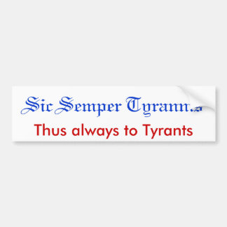 Adesivo Para Carro SIC Semper Tyrannis