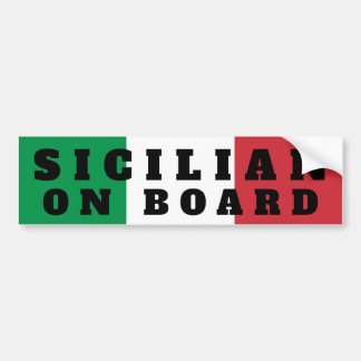 Adesivo Para Carro Sicilian On Board Bumper Sticker