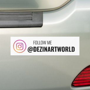 Adesivo Para Carro Siga-me Página do Instagram na Mídia Social
