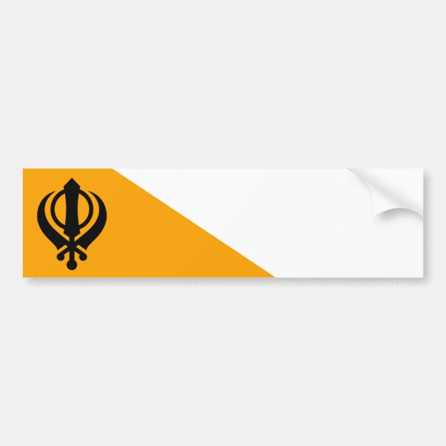 Adesivo Para Carro Sikhism santamente Nishan Sahib da bandeira do (Frente)