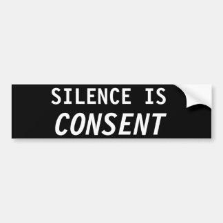 ADESIVO PARA CARRO SILÊNCIO É CONSENTIMENTO