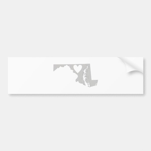 Adesivo Para Carro Silhouette do estado de Heart Maryland (Frente)