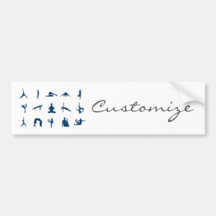 Adesivo Para Carro Silhouette Yoga Poses Thunder_Cove