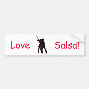 Adesivo Para Carro Silhueta de dançarinos da salsa