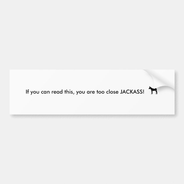 Adesivo Para Carro silhueta do asno, se você pode ler este, você AR… (Frente)
