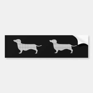 Adesivo Para Carro Silhueta do Dachshund de muitos