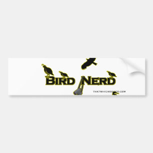 Adesivo Para Carro Silhueta do nerd do pássaro
