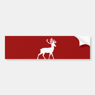 Adesivo Para Carro Silhueta dos cervos - vermelho e branco