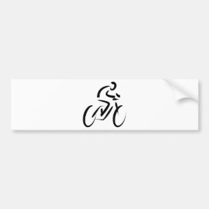 Adesivo Para Carro Silhueta estilizado da bicicleta
