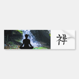 Adesivo Para Carro Silhueta Meditating pela cachoeira