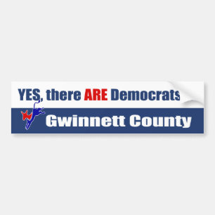 Adesivo Para Carro Sim, HÁ Democratas em Gwinnett County