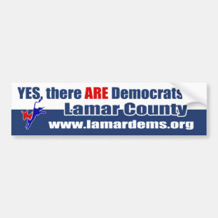 Adesivo Para Carro Sim, HÁ Democratas no Condado de Lamar