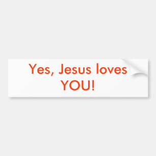 Adesivo Para Carro Sim, Jesus ama-o!