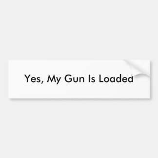 Adesivo Para Carro Sim, minha arma é carregada