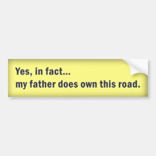 Adesivo Para Carro Sim, na verdade... o Bumper Sticker Amarelo com Az