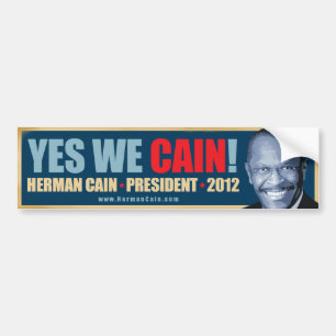 Adesivo Para Carro Sim nós presidente de Cain - de Herman Cain
