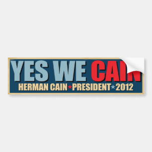Adesivo Para Carro Sim nós presidente de Cain - de Herman Cain
