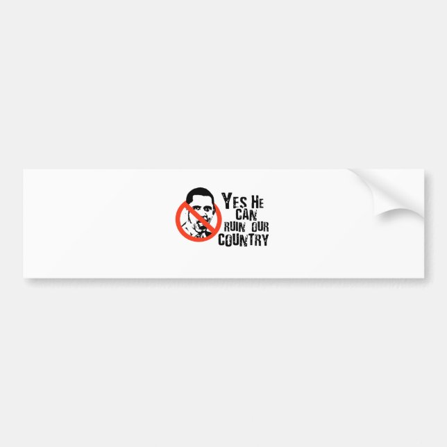 ADESIVO PARA CARRO SIM PODE ARRUINAR NOSSO PAÍS (Frente)