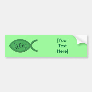 Adesivo Para Carro Símbolo cristão dos peixes de IXOYE - pergaminho