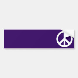Adesivo Para Carro Símbolo da Paz Branco sobre Roxo Escuro