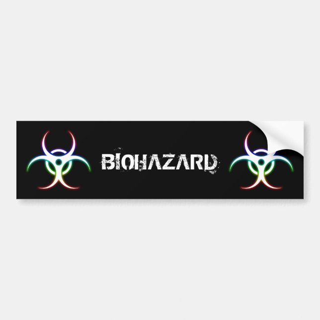 Adesivo Para Carro Símbolo de incandescência do Biohazard - (Frente)