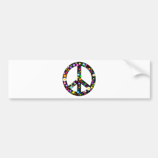Adesivo Para Carro Símbolo de paz floral