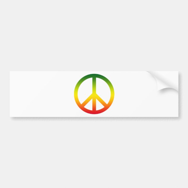 Adesivo Para Carro Símbolo de paz Rasta (Frente)