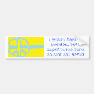 Adesivo Para Carro Símbolo de paz sueco da bandeira