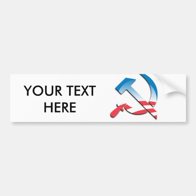 Adesivo Para Carro Símbolo do comunista de Obama (Frente)