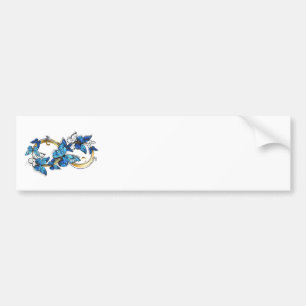 Adesivo Para Carro Símbolo infinito de borboletas azuis Morpho
