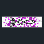 Adesivo Para Carro Símbolo messiânico com pontos roxos<br><div class="desc">o símbolo para o judaísmo messiânico</div>