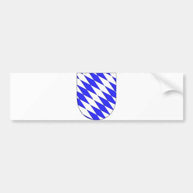 Adesivo Para Carro Símbolo oficial de Baviera Alemanha da brasão (Frente)