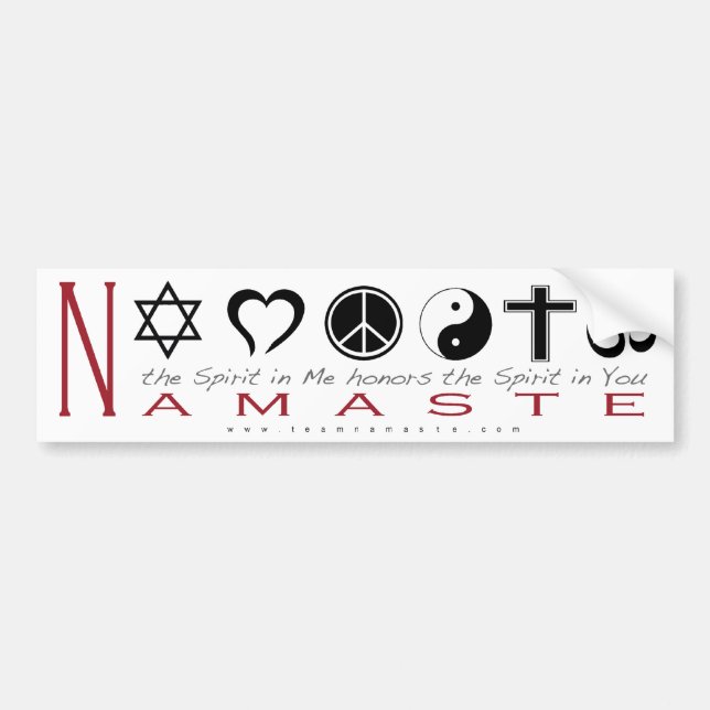 Adesivo Para Carro Símbolo religioso Namaste (Frente)