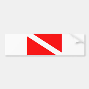 Adesivo Para Carro símbolo vermelho de mergulho diagonal dos mergulh