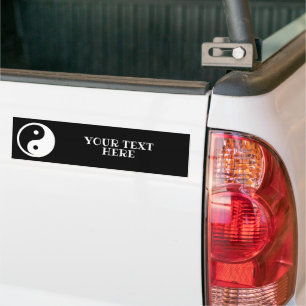 Adesivo Para Carro Símbolo Yin Yang - tatuagem sólida design 2