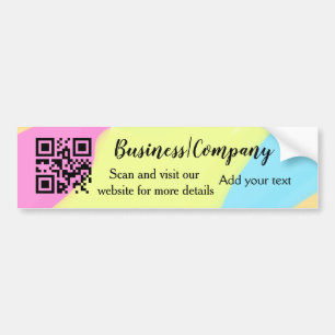 Adesivo Para Carro Simple business company website barcode QR add nam