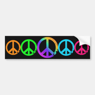 Adesivo Para Carro Sinais de paz do arco-íris do KRW