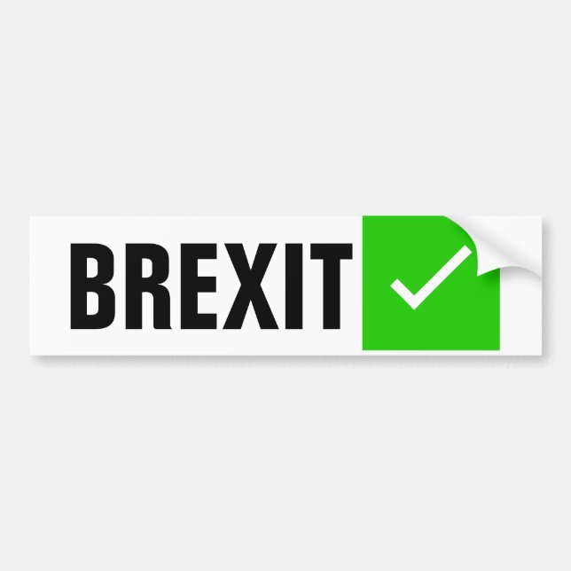 Adesivo Para Carro Sinal de Brexit com autocolante no vidro traseiro (Frente)