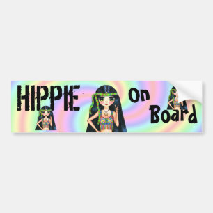 Adesivo Para Carro Sinal de paz Funky do pintinho do Hippie do Hippie