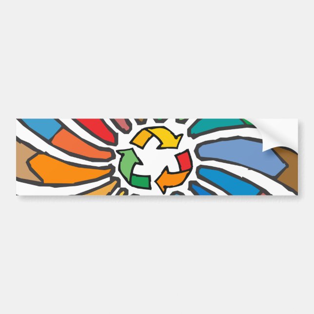 Adesivo Para Carro Sinal de Reciclar (Frente)