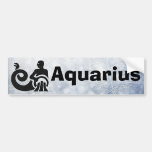 Adesivo Para Carro Sinal Zodiac Aquário Horoscópio