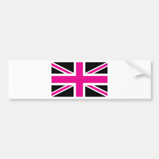 Adesivo Para Carro Sinalizador Black and Pink Classic Union Jack Brit